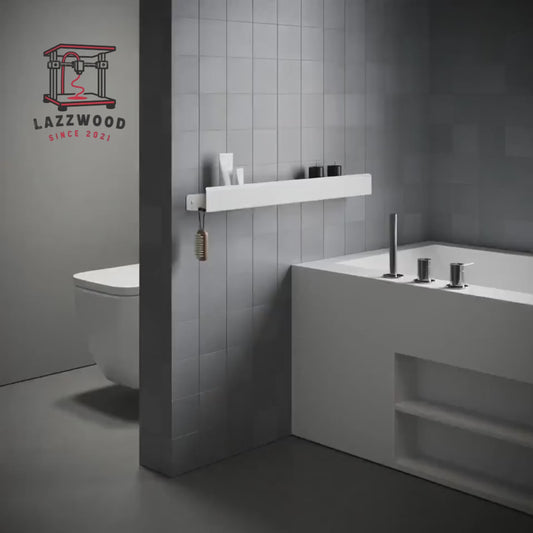 Étagère de douche flottante en acier